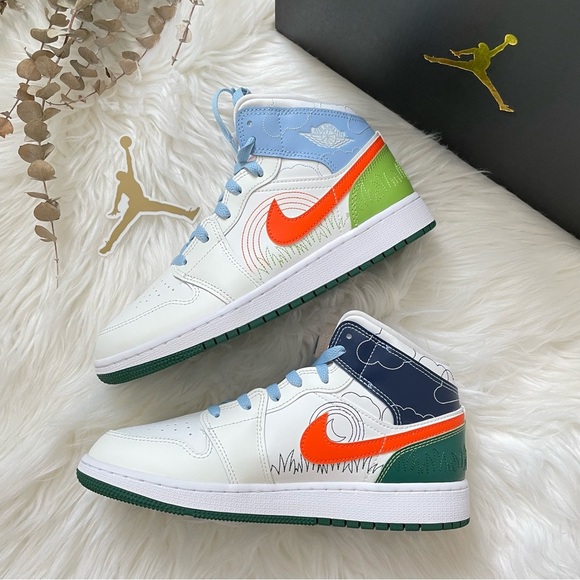 NIKE AIR JORDAN 1 MID SE BACKYARD PRICE FIRM - Picture 3 of 16